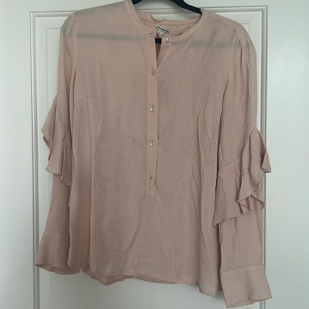 Used Club Monaco size Large beige colored blouse